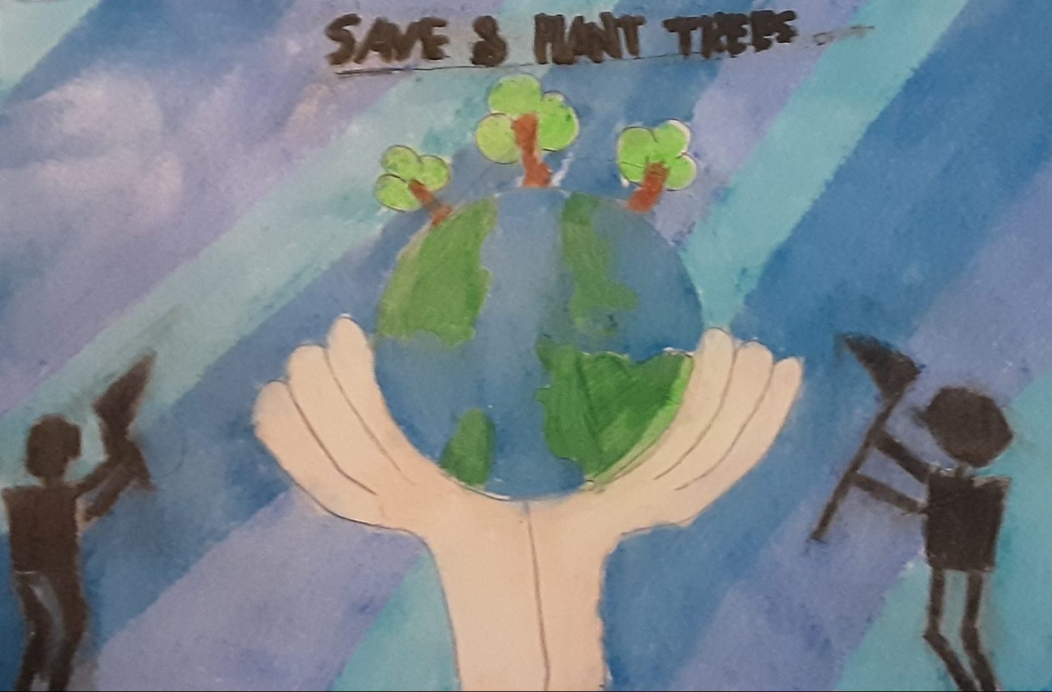 Save and plant trees - Kids Care About Climate Change 2021