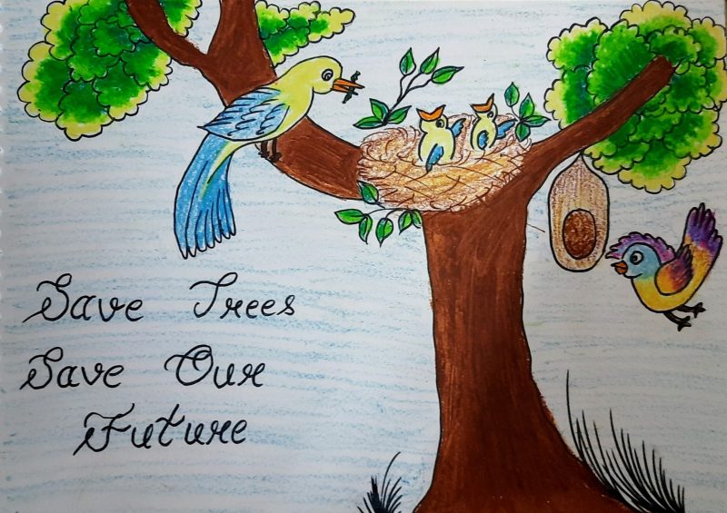 Save trees. Save our Future - Kids Care About Climate Change 2021