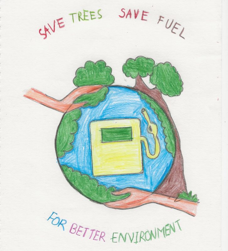 How to draw save trees poster chart drawing for competition very easy step  by step – Artofit