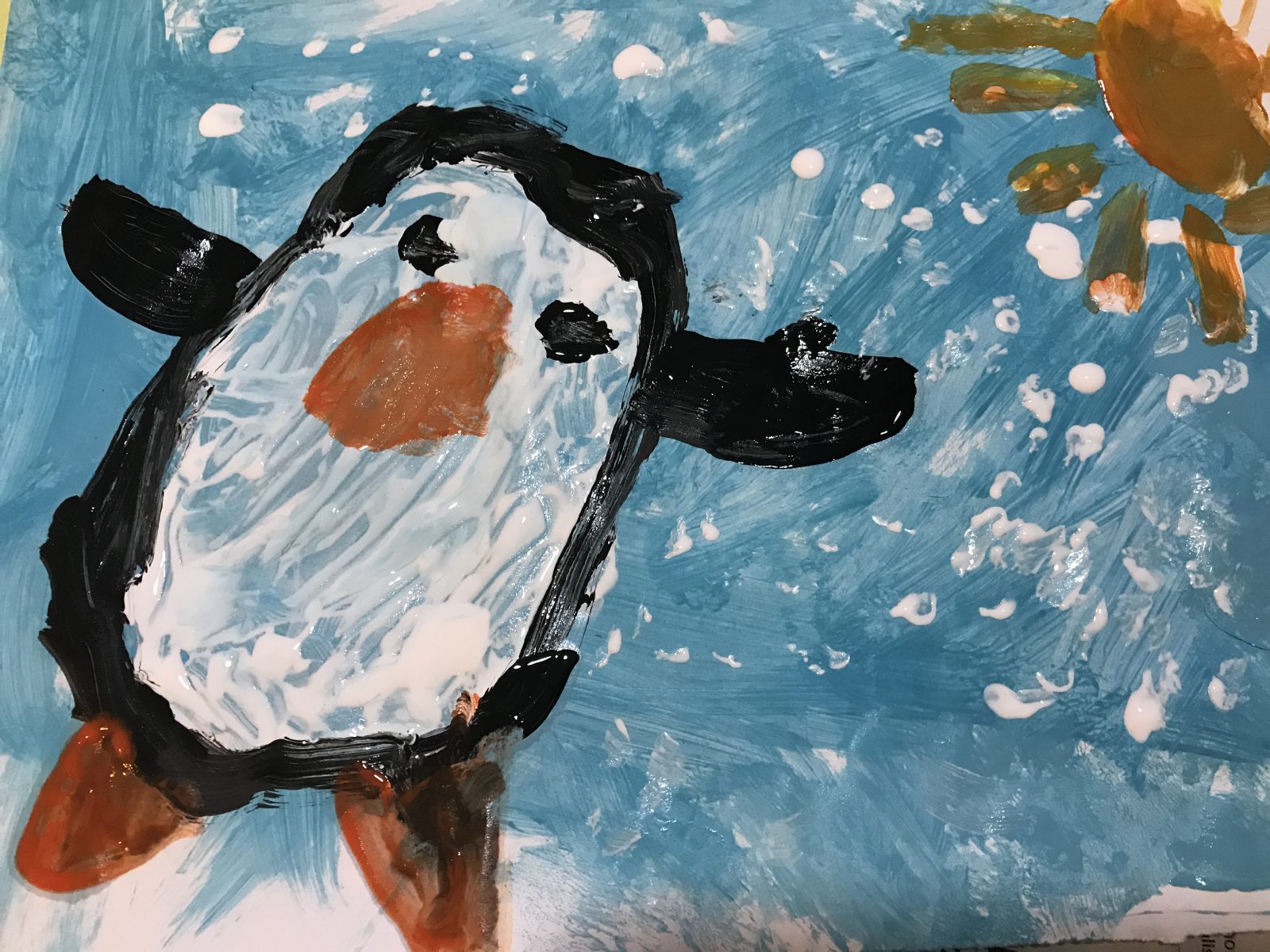 Penguin in the snow - Kids Care About Climate Change 2021