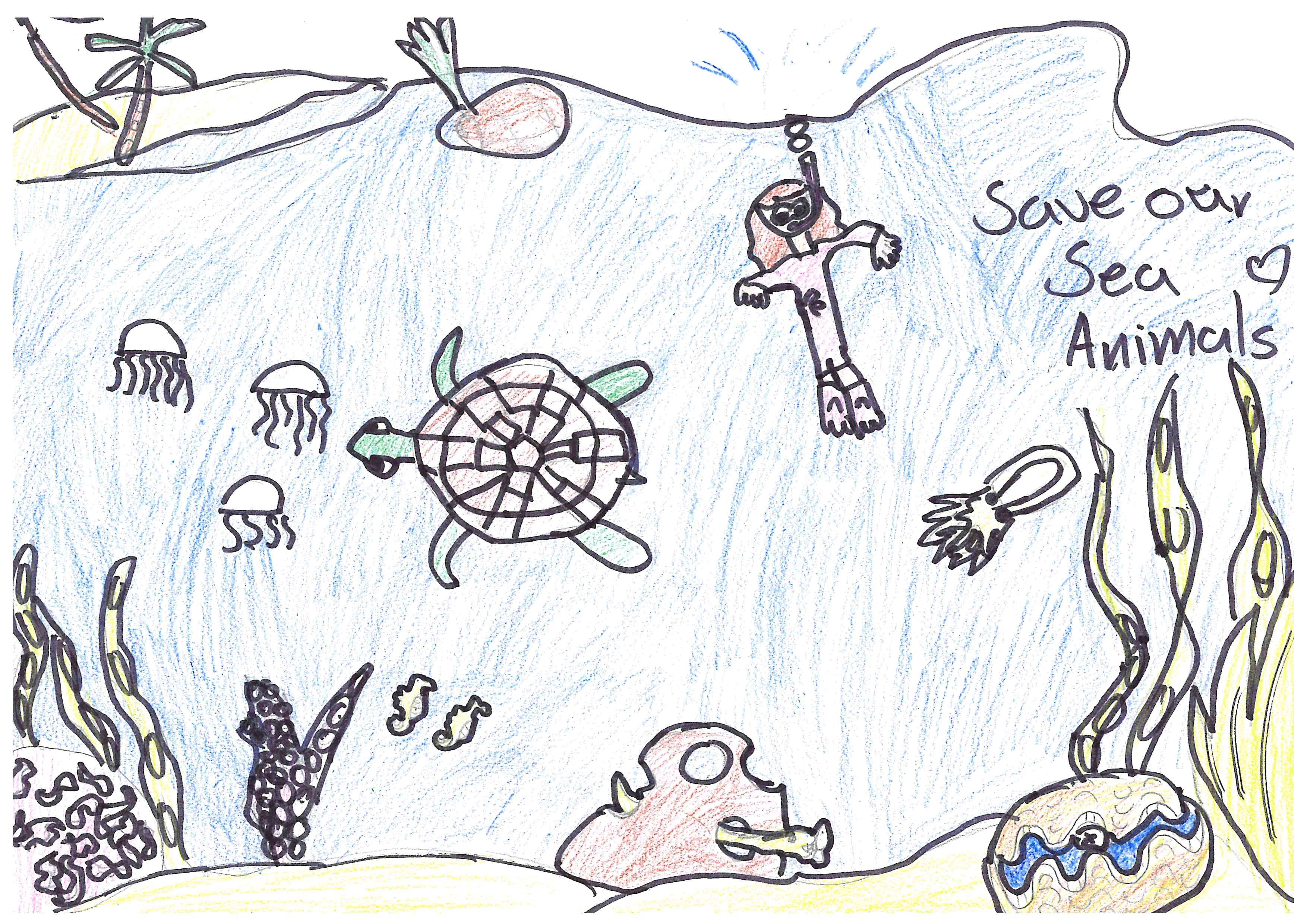 Save Our Sea Animals - Kids Care About Climate Change 2021